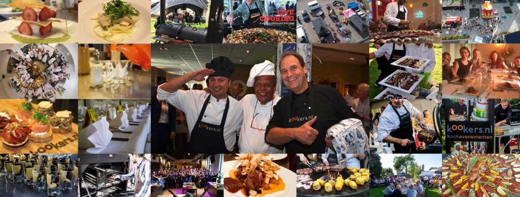 Tuinfeest catering collage